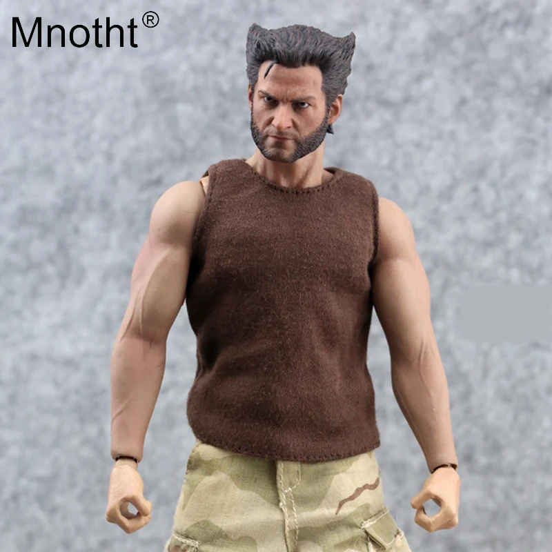 

Mnotht 1/6 Scale Male Vest Model Brown Black Men Underwear Clothes Toy Accessory For 12'' soldier Action Figure Body Collection