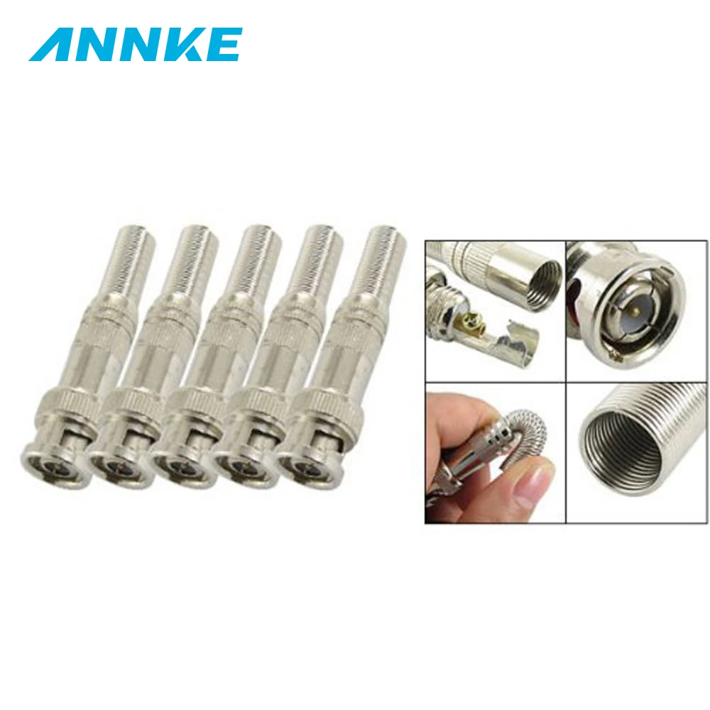  10 Pcs/ Lot CCTV System Solder Less Twist Spring BNC Connector Jack For Coaxial RG59 Camera For Sur - 32588714674