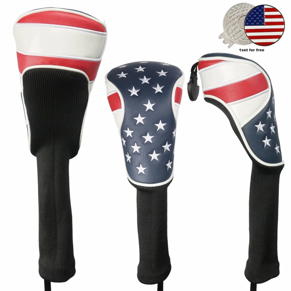 Buy USA FLAG Golf Head Cover for 1 Driver Headcover