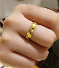 Hot sale Pure 999 24K Yellow Gold Ring Men’s Band Ring 2.92g