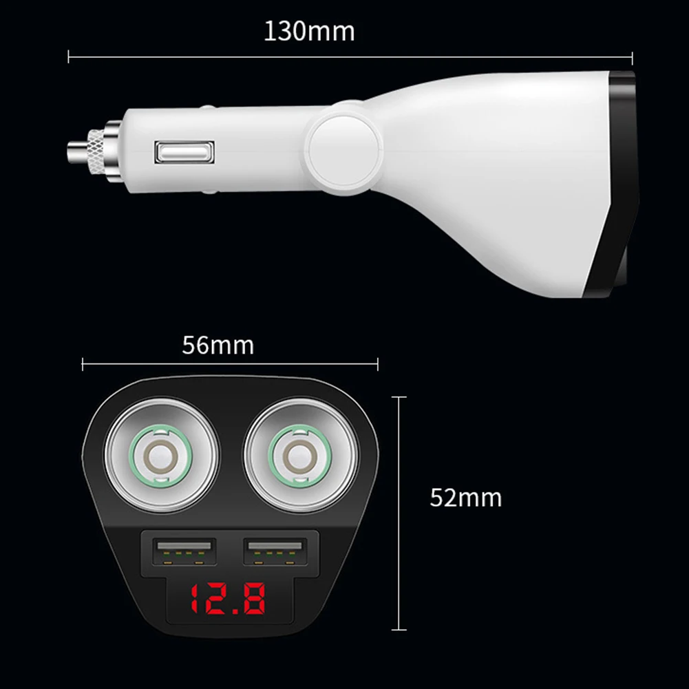 3.4A автозапчасти, автомобильное зарядное устройство, автомобильный прикуриватель, два, два, USB, многофункциональный, для мобильного телефона, одна точка, два гнезда