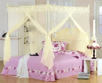 

Elegant Round Curtain Bed Mosquito Net Mesh Canopy Netting Princess Bedding No bracket