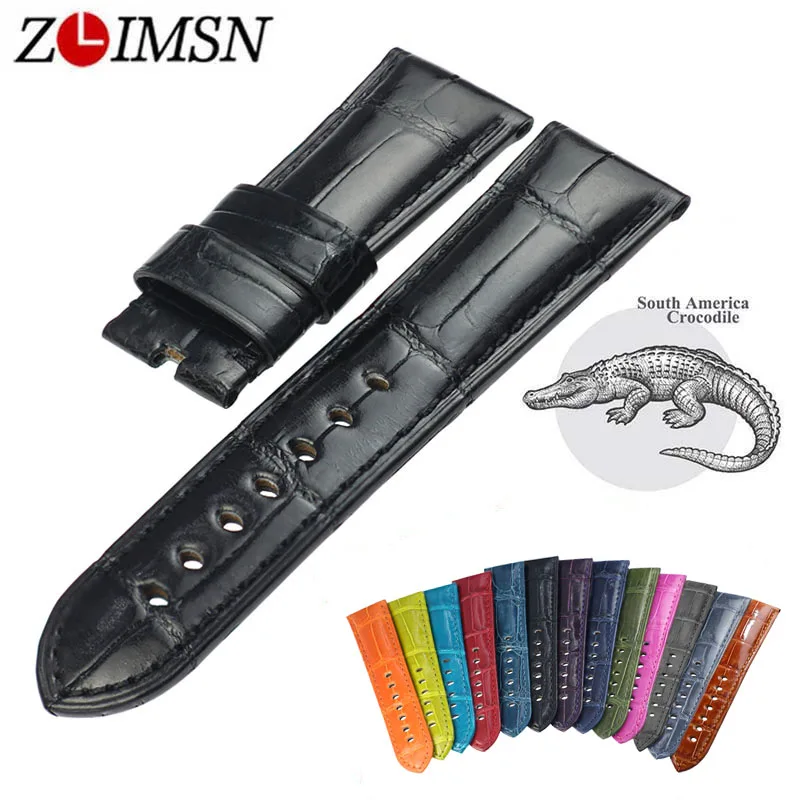Zlimsn Cinturino In Alligatore Di Lusso A 12 Colori Per Orologio Da Uomo Panerai Bracciale Da Donna 12Mm-26Mm Adatto Per Apple Watch 38Mm-42Mm