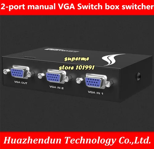 VGA Swicther Box 2 In 1 Out w// Manual Switch Button 1920*1440 for Computer