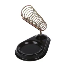 Практичный паяльник, металлический держатель с подставкой черного цвета