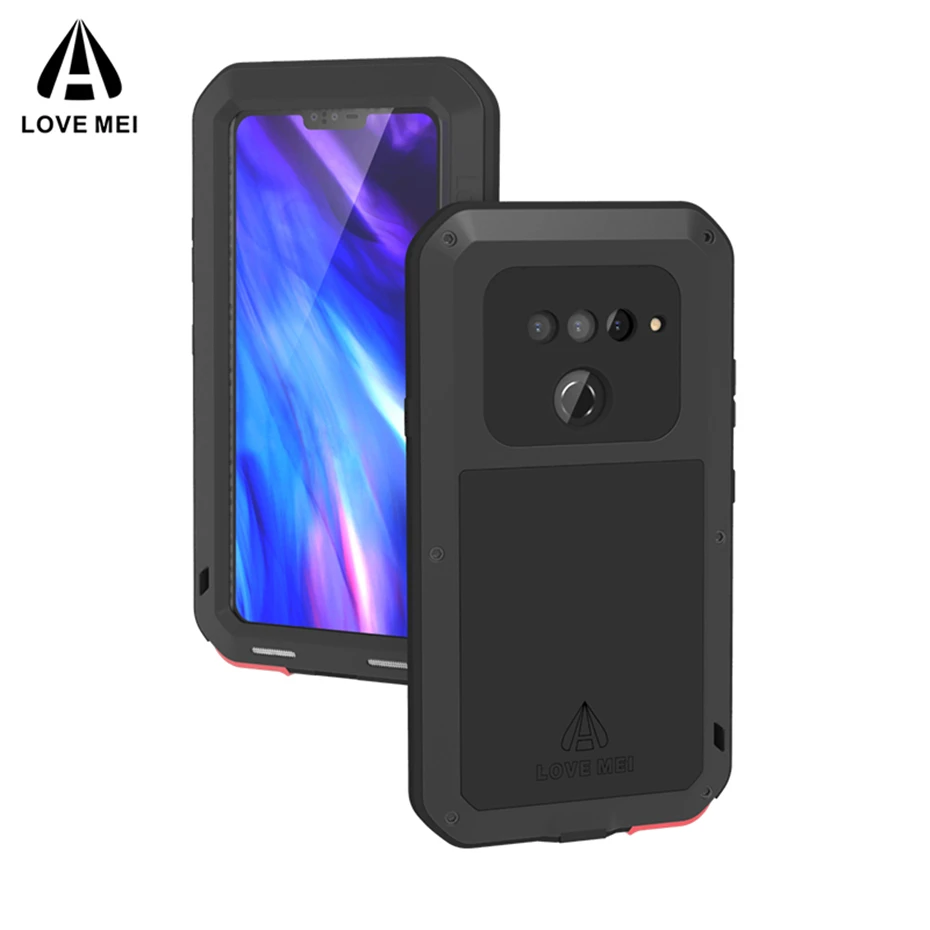 

For LG V50 ThinQ Case Shockproof Anti Knock Protective Shell + Tempered Glass Protector For LG V40 V30 ThinQ V30 Plus Case
