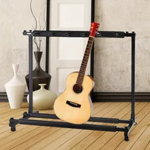 Ship From US Stable Multiple Folding Display Holder Stand Rack Band Stage for font b Guitar