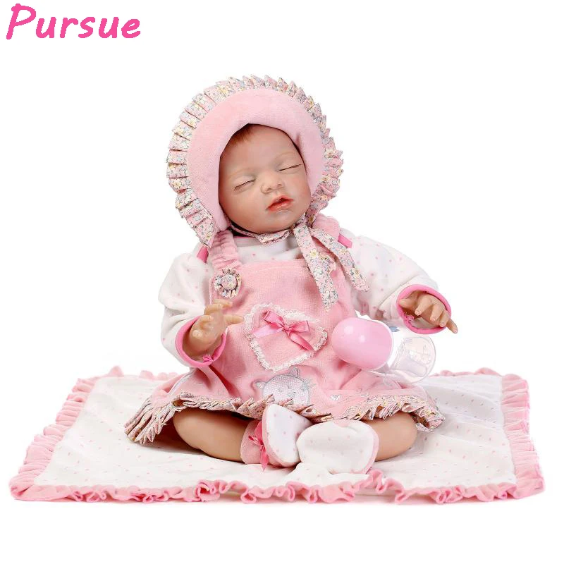 

Pursue Sleeping Doll Reborn Toddlers Baby Alive Silicone Baby Dolls Toys for Girls bebe reborn menina de silicone menina 53 cm