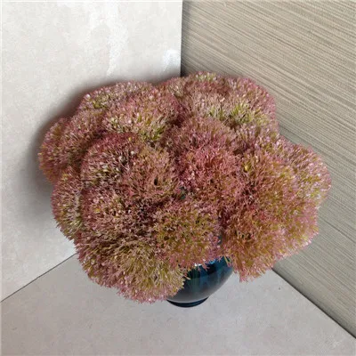 Импортные товары отличный продукт милый шар искусственные хризантемы Одуванчик DIY открытый двор с декоративными цветочными растениями - Цвет: Розово-красный