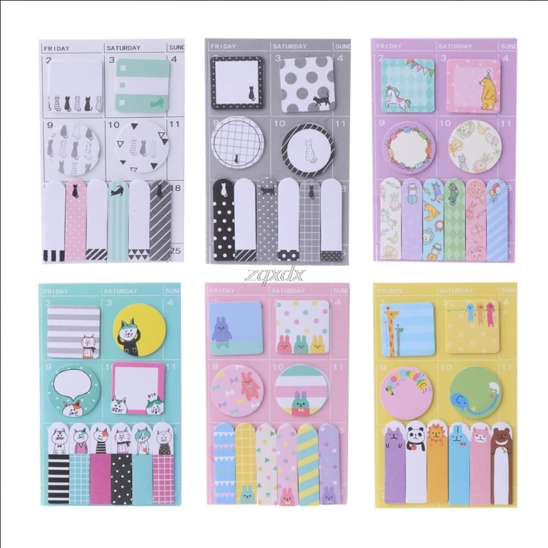 

Animals color memo pad paper Schedule marker Weekly plan post it sticker notes stationery school supplies Kawaii Drop ship