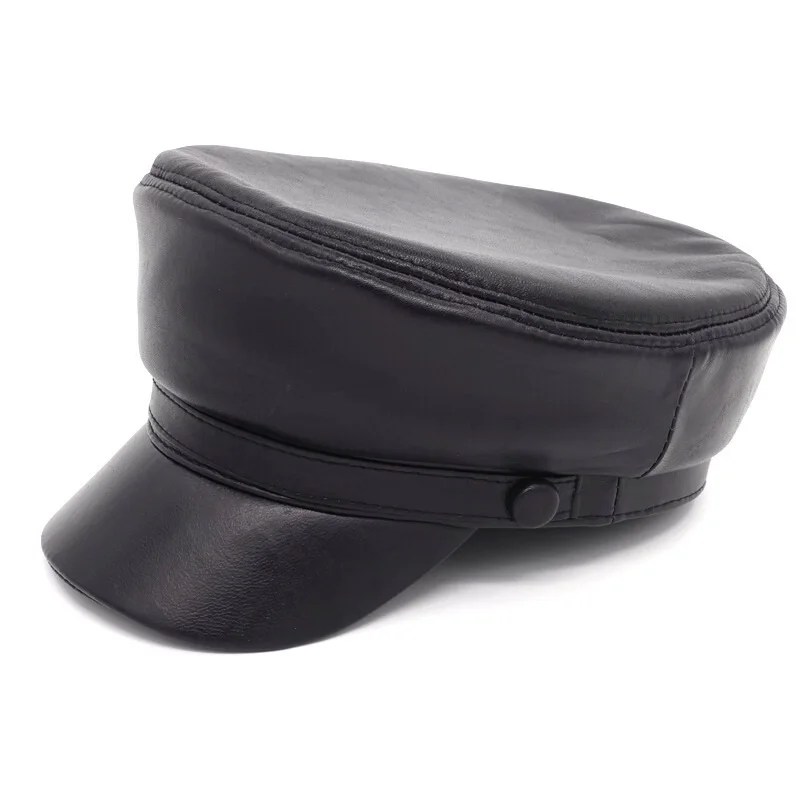 lambskin leather hats