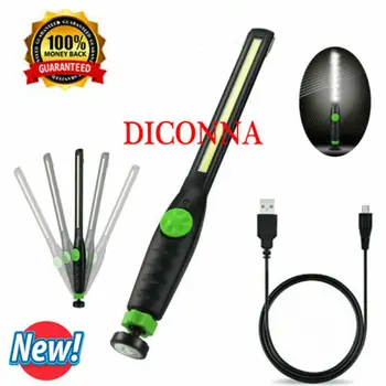 

Multifunction 400 Lumen COB LED Slim Work Light Lamp Flashlight Rechargeable360°