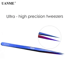UANME Ультра высокая точность Сплава Fly line отпечатков пальцев гальванизирует Пинцет для телефона медный провод ремонт клип перемычка