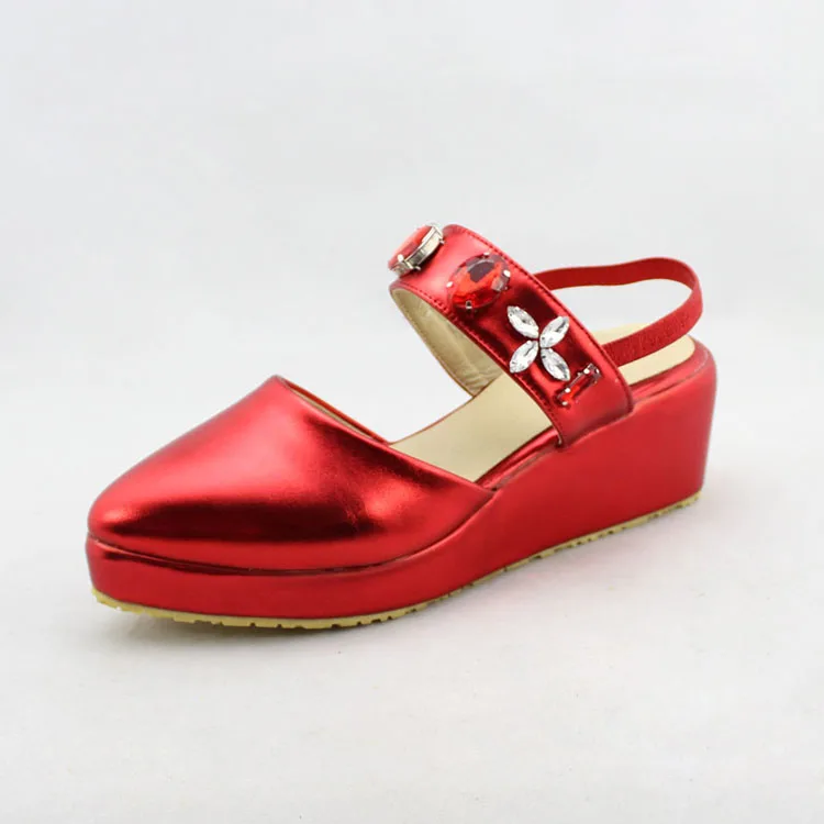 Crystal Gladiator Sandals 2017 New Creepers Platform Wedges Summer Casual Slingback Shoes For Woman Big Rhinestones High Heels (1)