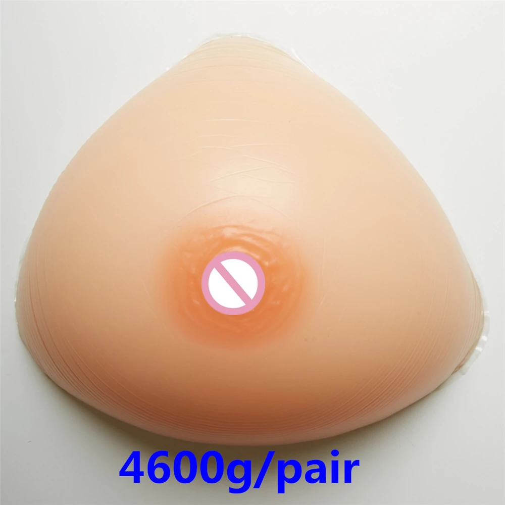 ^Cheap 4600g/pair Silicone Breast Forms Dragqueens Fake Breast Enhancers Mastectomy Huge Artificial Boobs Classic Triangle