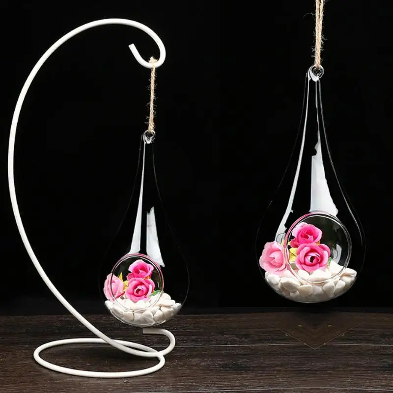

New Transparent Glass Flower Vase Hanging Terrarium Glass Containers Dripping Micro-Landscape Vases Teraryum Soliflore Verre