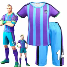 Fortnited enfant/детская одежда для костюмированной вечеринки для мальчиков с изображением воздушного персонажа голубого футбола; карнавальные костюмы; вечерние костюмы ниндзя; забавная одежда