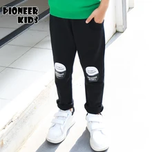 Pioneer Kids/Новые От 4 до 16 лет для больших мальчиков хлопковые длинные штаны капри детские длинные штаны для отдыха прямые демисезонные