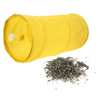 

Collapsible Funny Pet Cat Tunnel Cat Play Tunnel Tubes Kitten Puppy Ferrets Rabbit Play Tunnel Toy Natural Catnip Treat Cat Toys