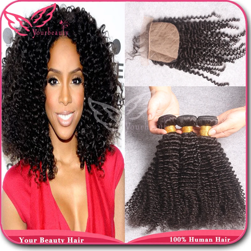 

Cheap 7A Brazilian Kinky Curly Silk Base Closure With Bundles,Brazilian Kinky Curly Virgin Hair 3 Bundles With Silk Base Closure