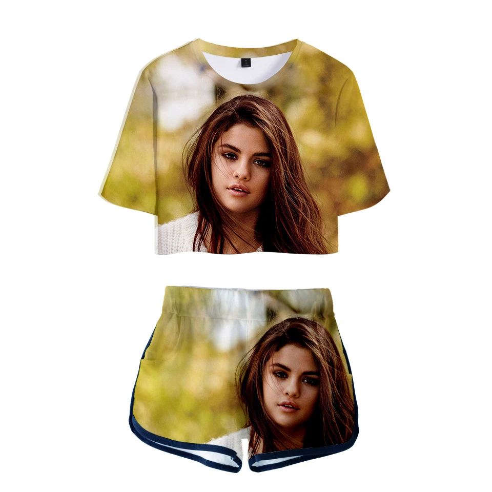 Aikooki Selena хип хоп весна лето крутые сексуальные футболки с коротким рукавом 3D