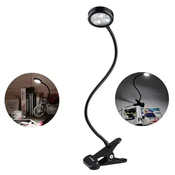 

LumiParty 3 LED Clip Night Light Table Lamp With Flexible Goose Neck Cute Bed Lamp Decoration Eye Protection Night Light