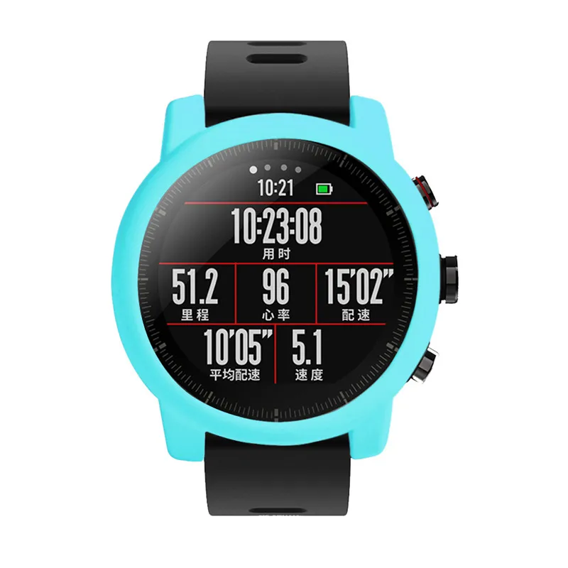 2 в 1 Чехлы для умных часов xiaomi huami amazfit stratos мягкий силиконовый ремешок + Защитная