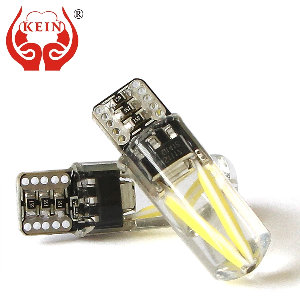 KEIN 2 шт. Canbus T10 led w5w Лампа 194 501 силиконовый cob автомобильный парковочный задний