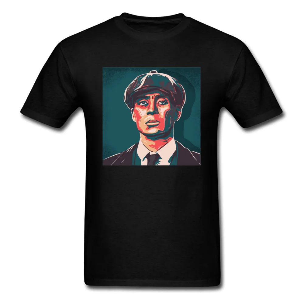 

England Style Men T Shirt Peaky Blinders Custom T-Shirt 100% Cotton Tommy Shelby Short Sleeve Crazy Tee Shirts Round Collar Tops