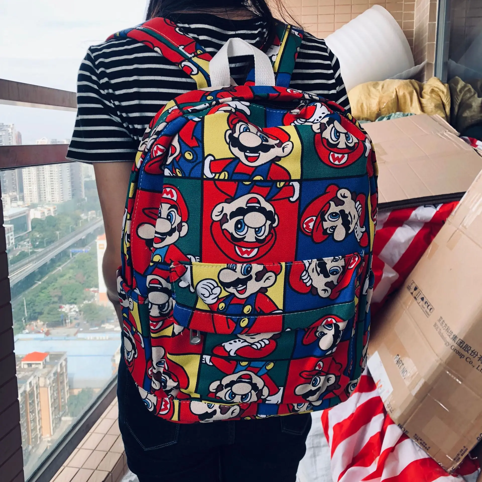 

Super Mario Brothers 15" backpack travel tote laptop school bags anime knapsack packsack rucksack unisex bag new