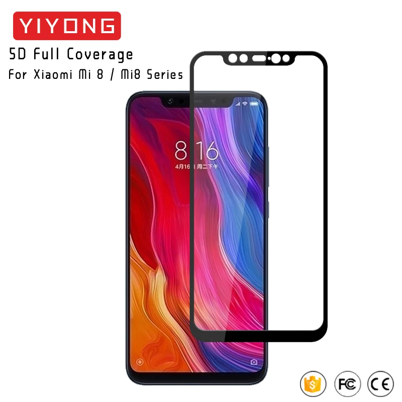 YIYONG 5D полное покрытие стекло для Xiaomi Mi 8 Pro SE Lite закаленное Защита экрана 9 Mi9 |