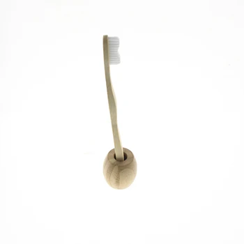 

（include toothbrush） 1PCS 4*4cm Round Small Mini Home Travel Natural Bamboo Toothbrush Tooth Brush Holder With Adult Toothbrush
