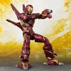 Мстители Бесконечная война Железный человек Человек-паук Капитан Америка ПВХ подвижная фигурка-модель игрушки в виде супер героя