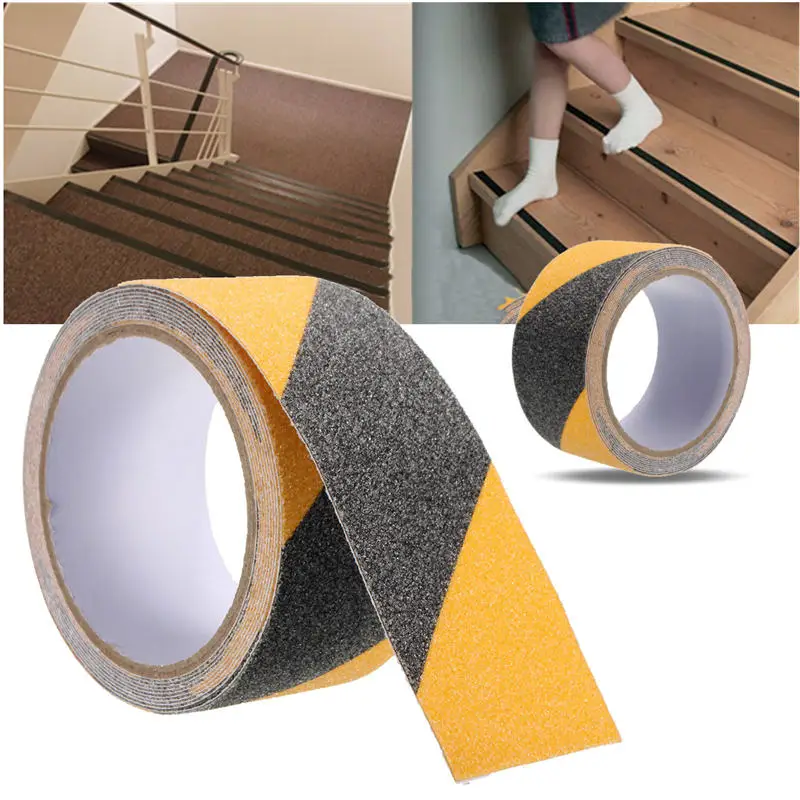 

MTGATHER Floor Safety Non Skid Tape Roll Anti Slip Adhesive Stickers High Grip 300cm x 5cm Black And Yellow