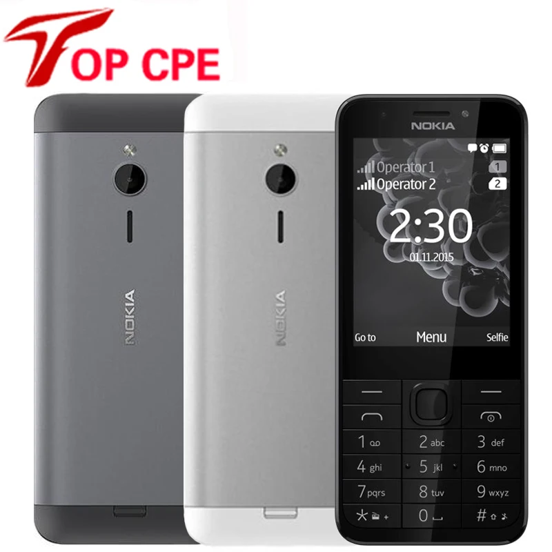 

Original Nokia 230 Unlocked GSM 2.8" Dual SIM 2MP 360P Single Core Cheap Cellphone Refurbished Mobile Phone Free Shipping