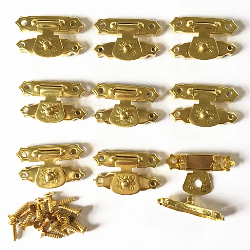 27*16mm Gift Box Hardware Antique wooden buckle Jewelry Box Accessories