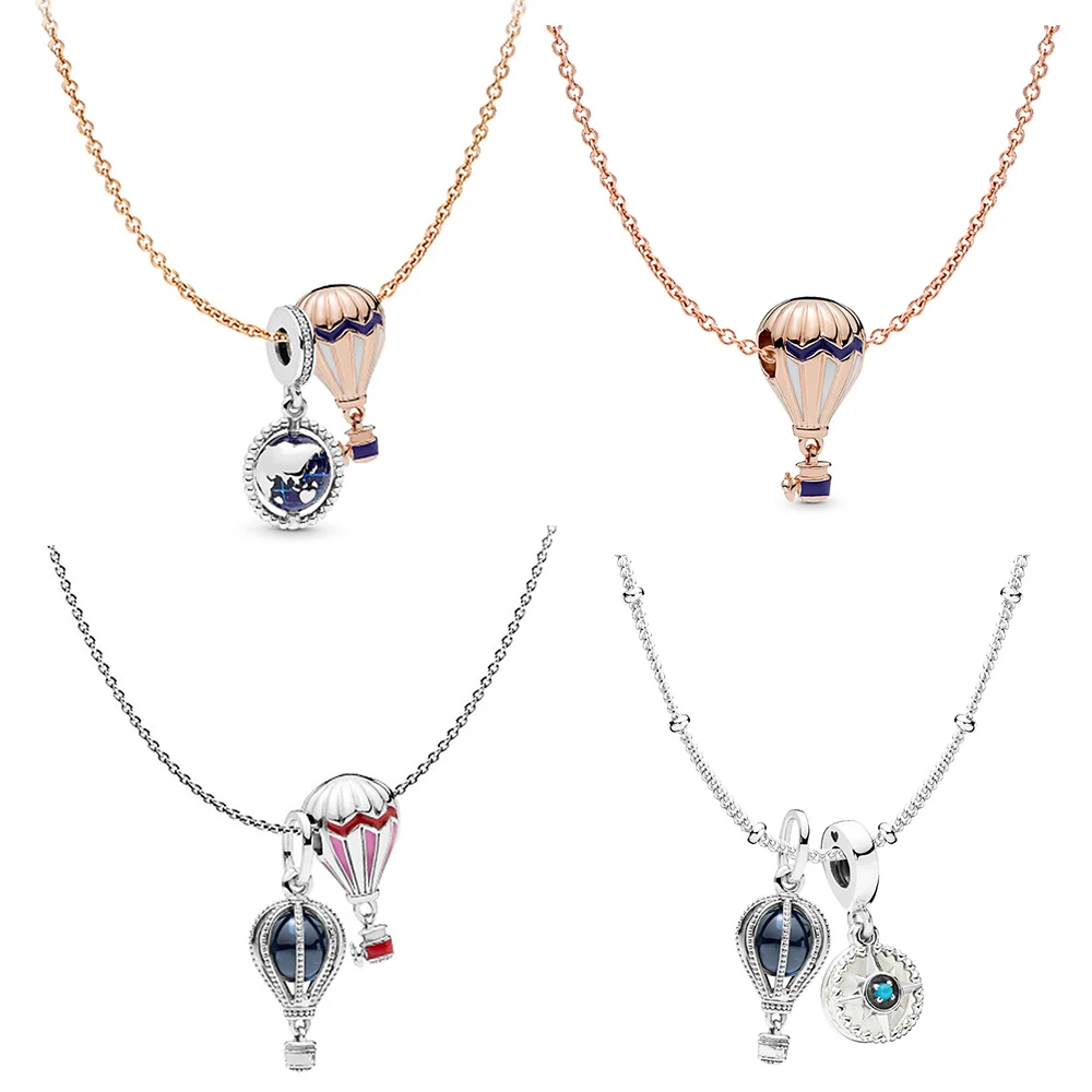 

Kristie 100% 925 Silver Styline Dream Fantasy Balloon Aventural Guide Collection Set2019 Summer Rose In Jewelry Mode Gold