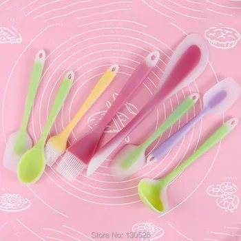 

New Baking Tools For Cakes Double Silicone Spatula Spoon Cooking Cookie Spatulas Pastry Scraper Mixer Buttter Ice Cream Scoop