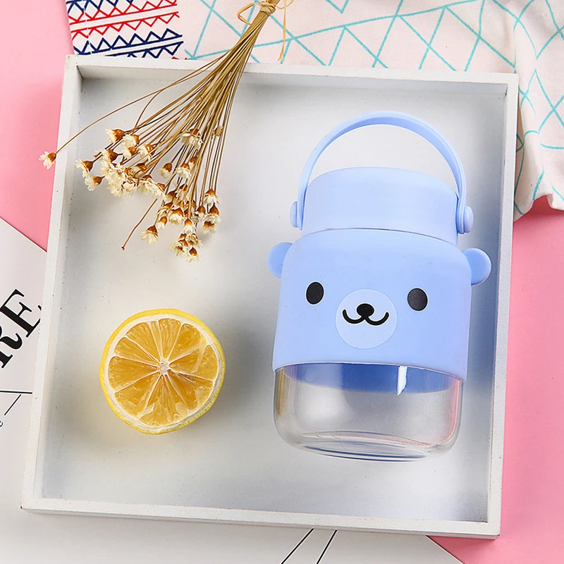 Fashion Cartoon Bear Water Bottle Creativity Portable Drinking Bottle Tea Drain Glass Water Bottles GL71 Fashion Cartoon Bear Water Bottle Creativity Portable Drinking Bottle Tea Drain Glass Water Bottles GL71