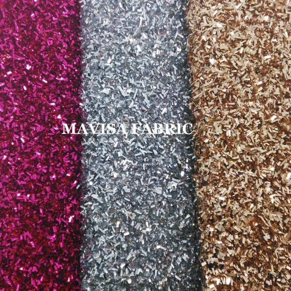

J036- 5 Yards Chunky Glitter Leather Glitter Fabric Wallpaper for Living Room Birthday Party Decoration and making Bow