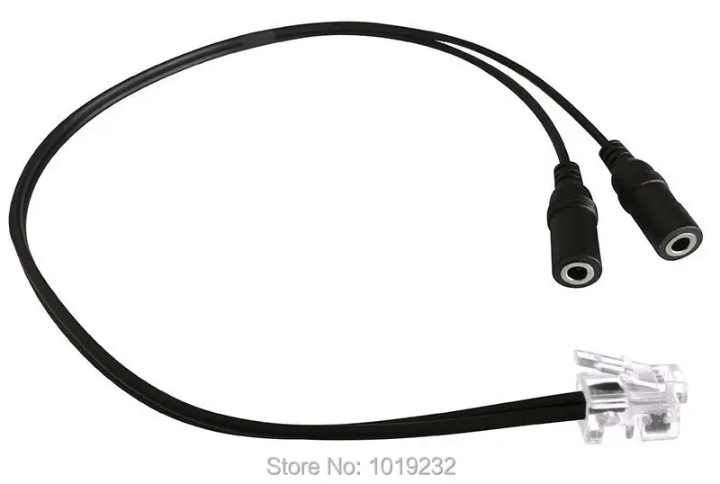 Headset Buddy Adapter PC Headset to Phone Jack, RJ9/RJ10/RJ11 to Dual