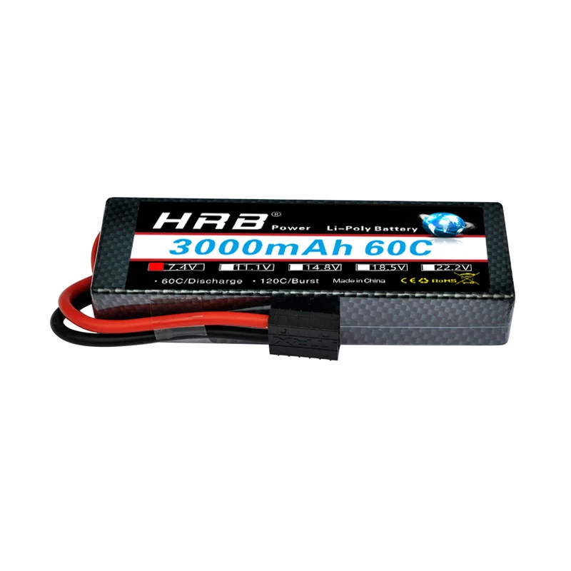 HRB 3000mAh Lipo 2S 7,4 V 3S 11,1 V 4S 14,8 V 5S аккумулятор 18,5 V 60C 120C XT60 Жесткий Чехол для радиоуправляемого автомобиля квадрокоптера вертолета самолета