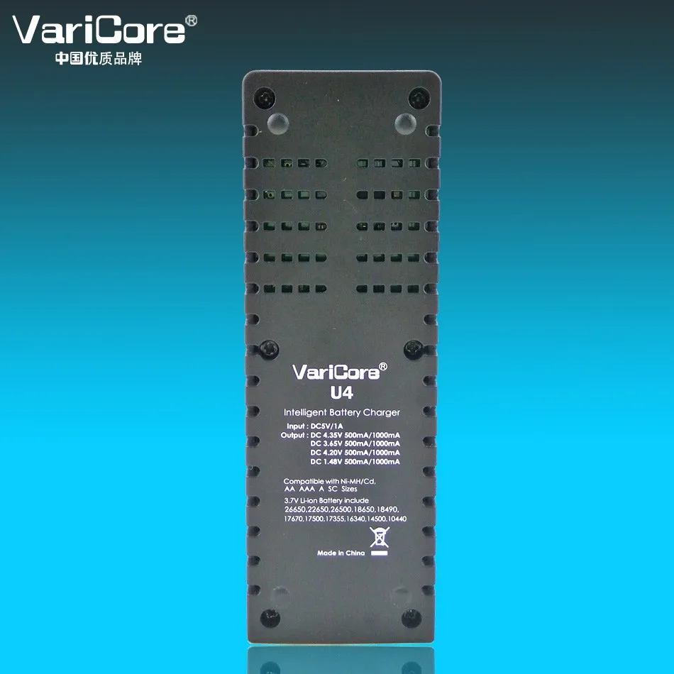 VariCore U4 18650 26650 18350 16340,14500, 10440 26500 литий-железо 3,2 V 1,2 V 3,7 V никель-металл-гидридного AA, AAA, SC/S Зарядное устройство