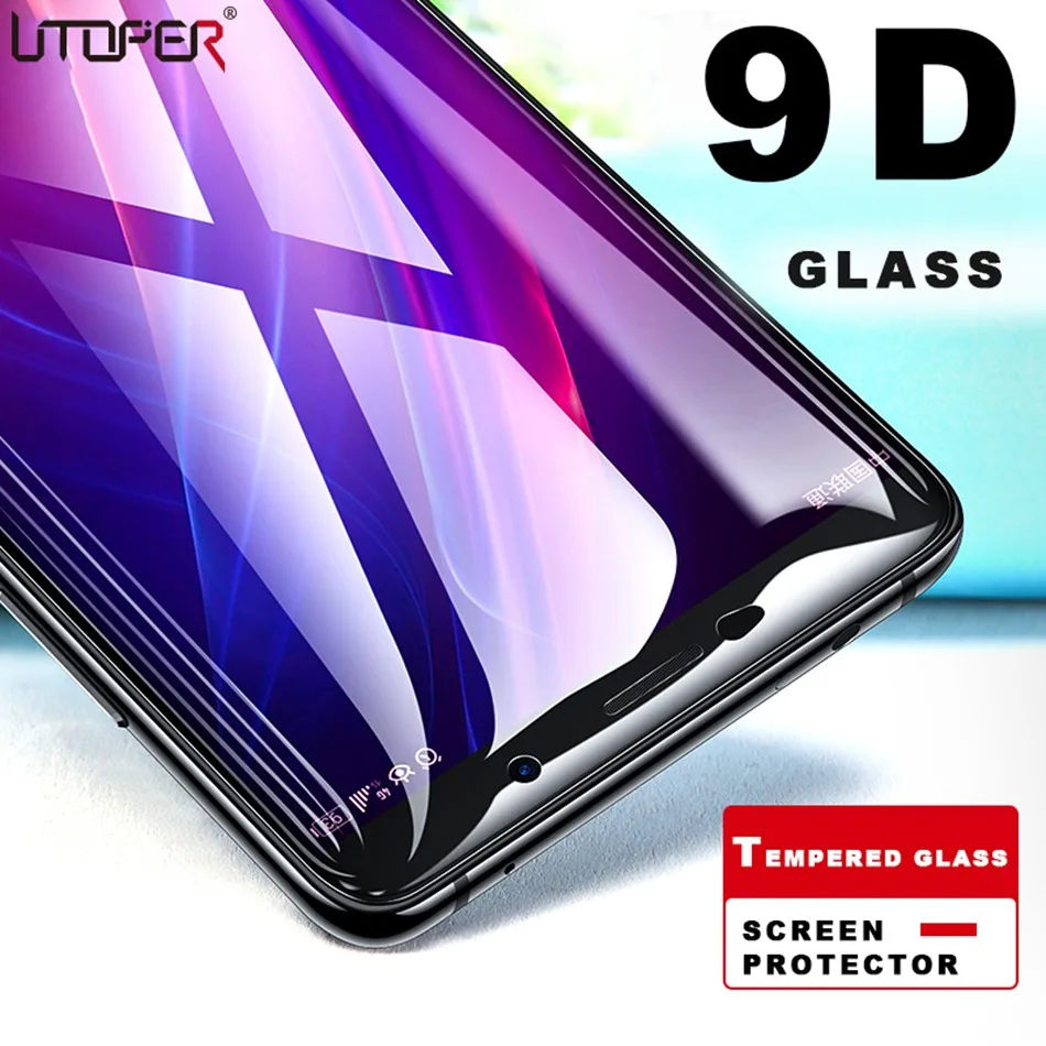 

9D Tempered Protective Glass For Honor 8X Screen Protector Glass On The For Huawei Honor 10 Lite Note 10 9 Lite 7A 7X Magic 2