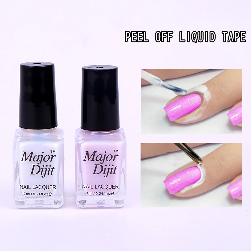 

7ml Pink white Peel Off Tape Cream Nail Art Fashion Polish Separating Palisade Tool Manicure