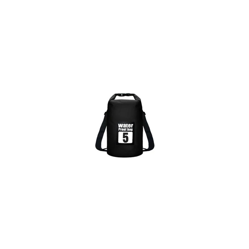Премиум водонепроницаемая сумка Сухой Мешок регулируемый плечевой ремень идеально подходит для каякинга/лодок/каноэ/рыбалки/рафтинга/плавания/кемпинга - Цвет: 5L Black