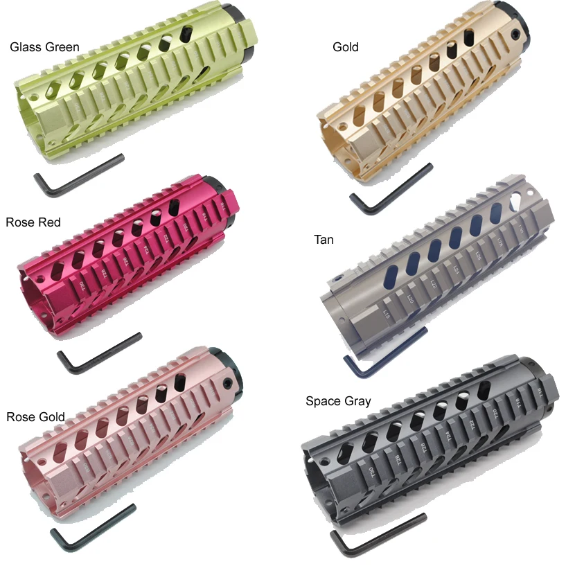 

TriRock Hot 7 Inch Length Quad Rail System Free Float Handguard Rail Mount Hunting Rifle Gun Accessories (6 colors )