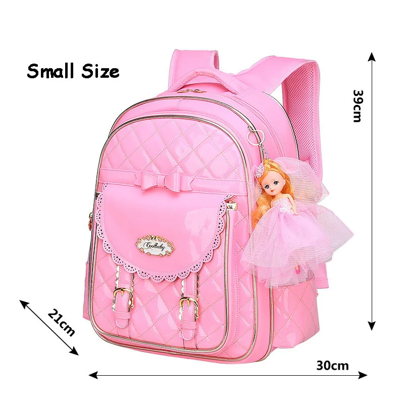 Новое платье для девочек школьные рюкзаки детские школьные сумки для девочек рюкзак принцесса розовый Детские ранцы школьная сумка ранец Mochilas - Цвет: Small Pink