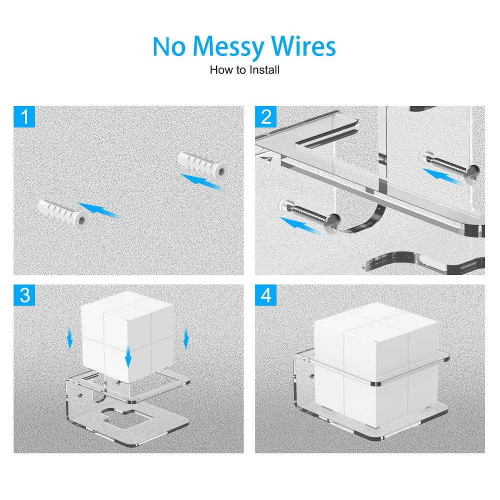 3 шт. настенный регулируемый держатель для Tenda Nova роутеров весь дом сетка WiFi система белая подставка потолочный кронштейн акриловый