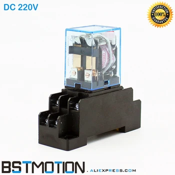 

10pcs/Lot 220V DC 10A 8PIN Coil Power Relay DPDT LY2NJ HH62P HHC68A-2Z With Socket Base